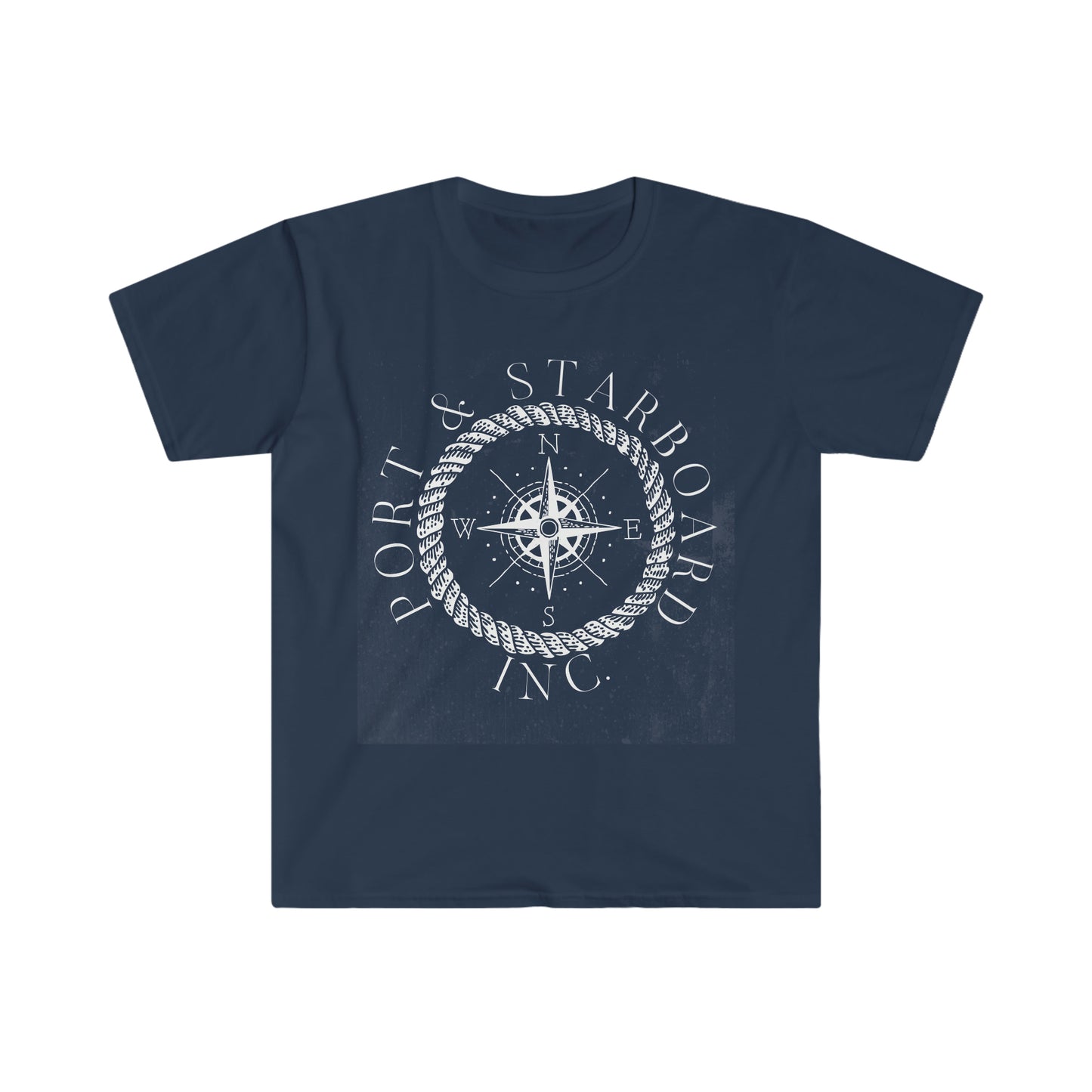 Port & Starboard Inc. Unisex Softstyle T-Shirt - White Logo