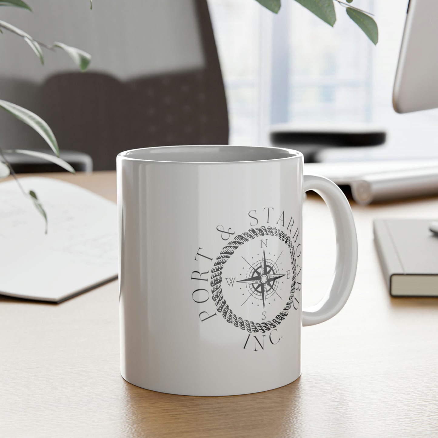 Port & Starboard Inc. hite Ceramic Mug, 11oz