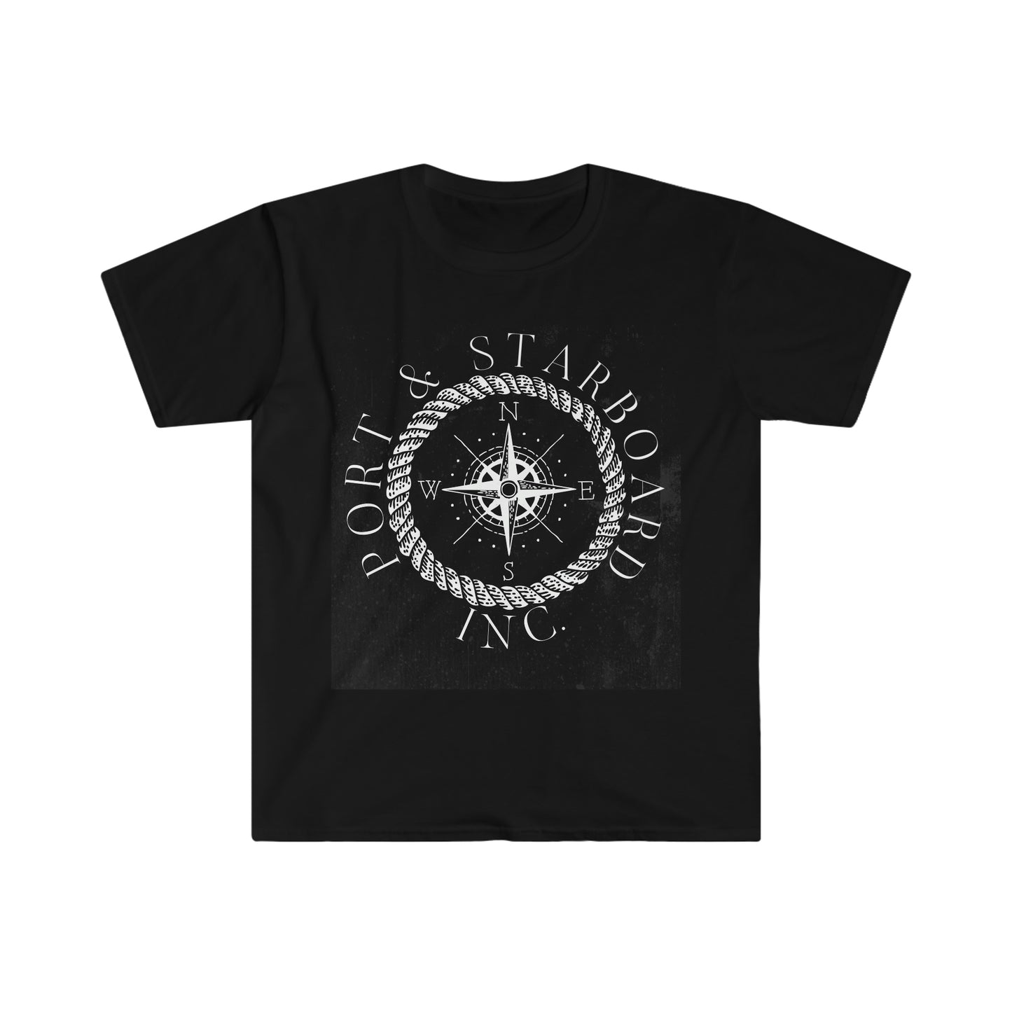 Port & Starboard Inc. Unisex Softstyle T-Shirt - White Logo