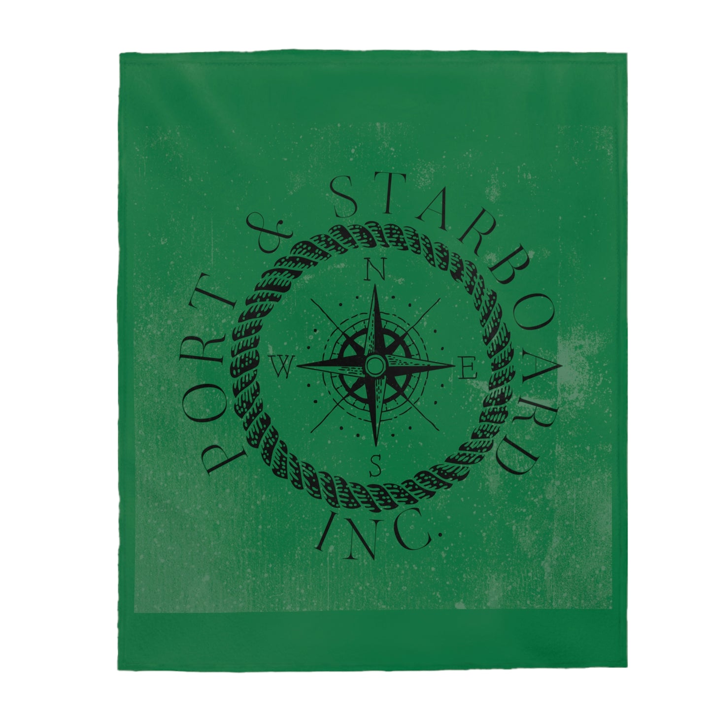 Port & Starboard Inc. Velveteen Plush Blanket - Green