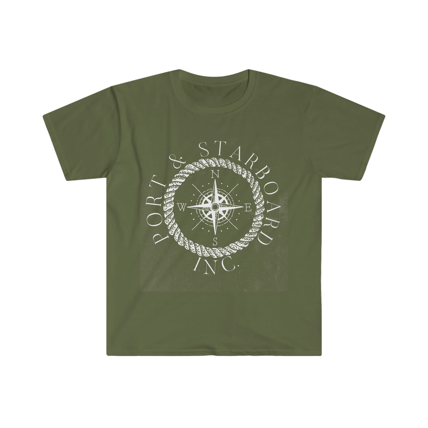 Port & Starboard Inc. Unisex Softstyle T-Shirt - White Logo